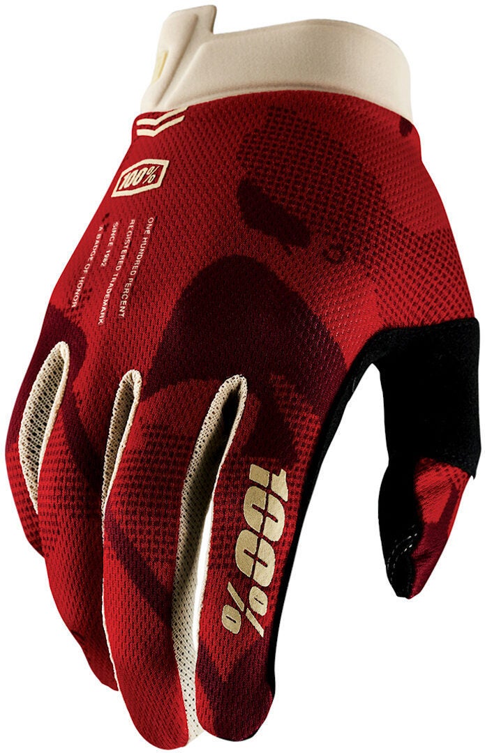 100% iTrack Sentinel Bicycle Gloves červená/biela XL Obrázok 1
