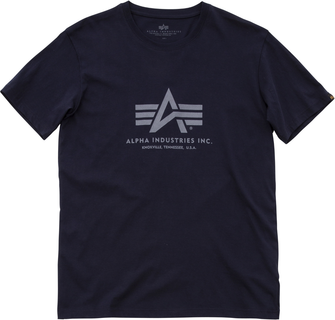 Alpha Industries Basic T シャツ 青/灰色 M 図1
