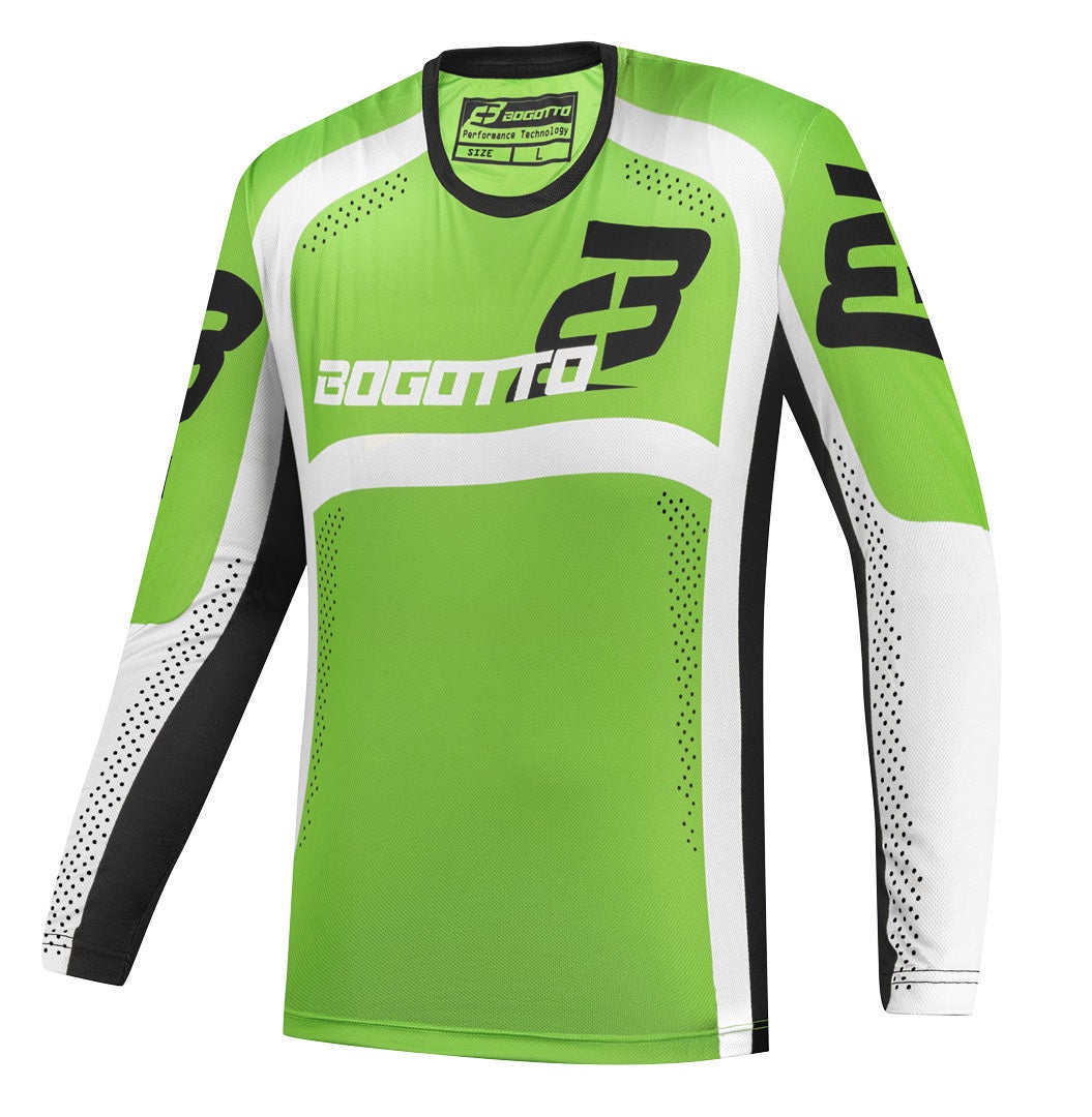 Bogotto Ares-MTN Motokrosový dres černá/zelená/bílá S Obrázek 1