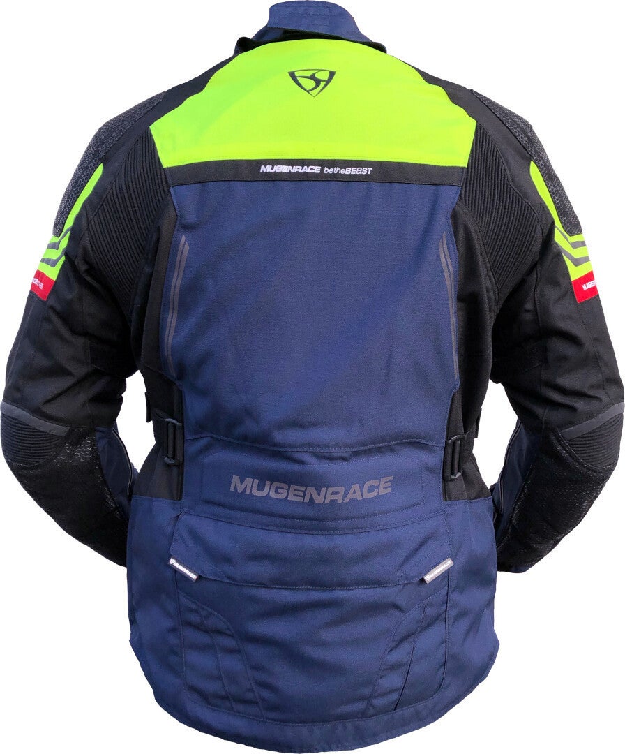 MUGENRACE Mars waterdichte motorfiets textieljas blauw/neon-geel S Figuur 2
