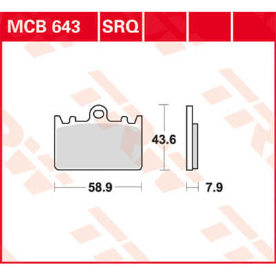 TRW Lucas Bremsbelag MCB643 Figur 1