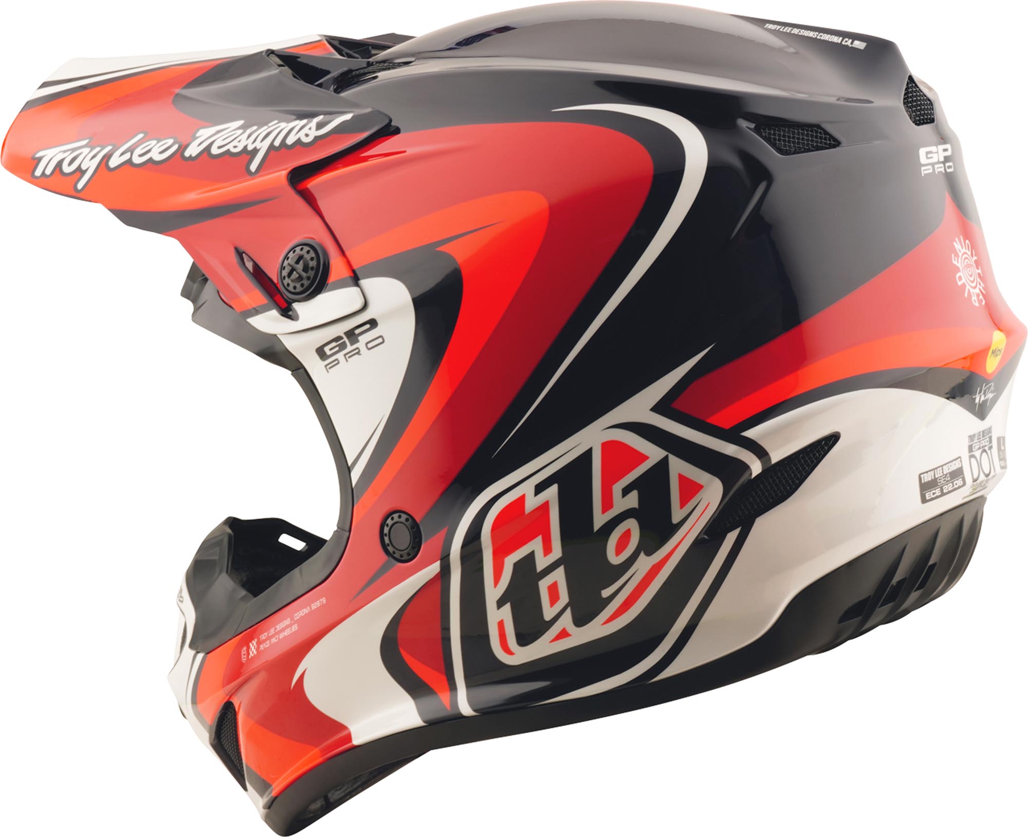 Troy Lee Designs GP Pro Crossover MIPS Capacete de Motocross azul escuro/vermelho M (57/58) Figura 3