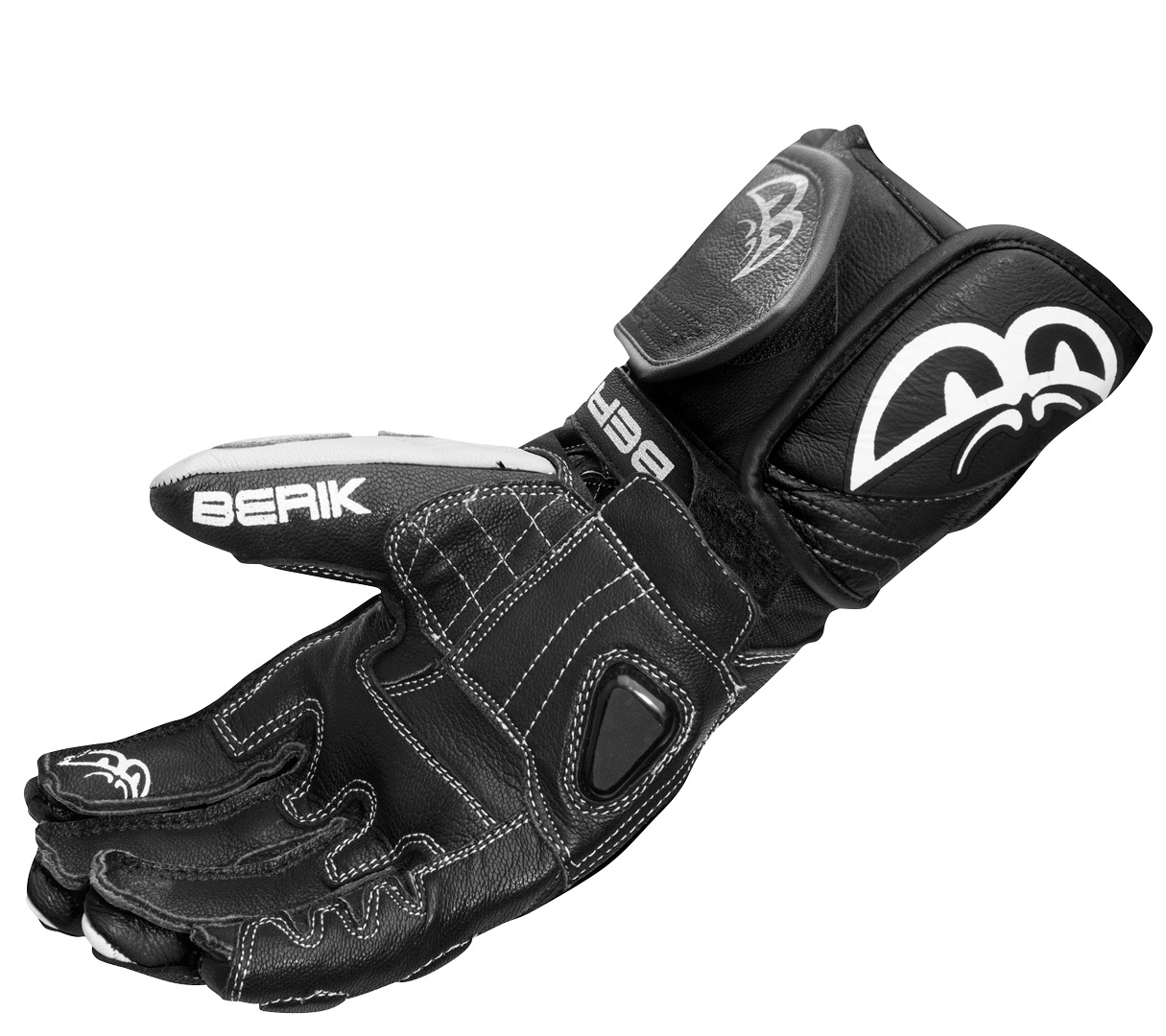 Berik Track Pro Motorcycle Gloves black/white M Figure 4