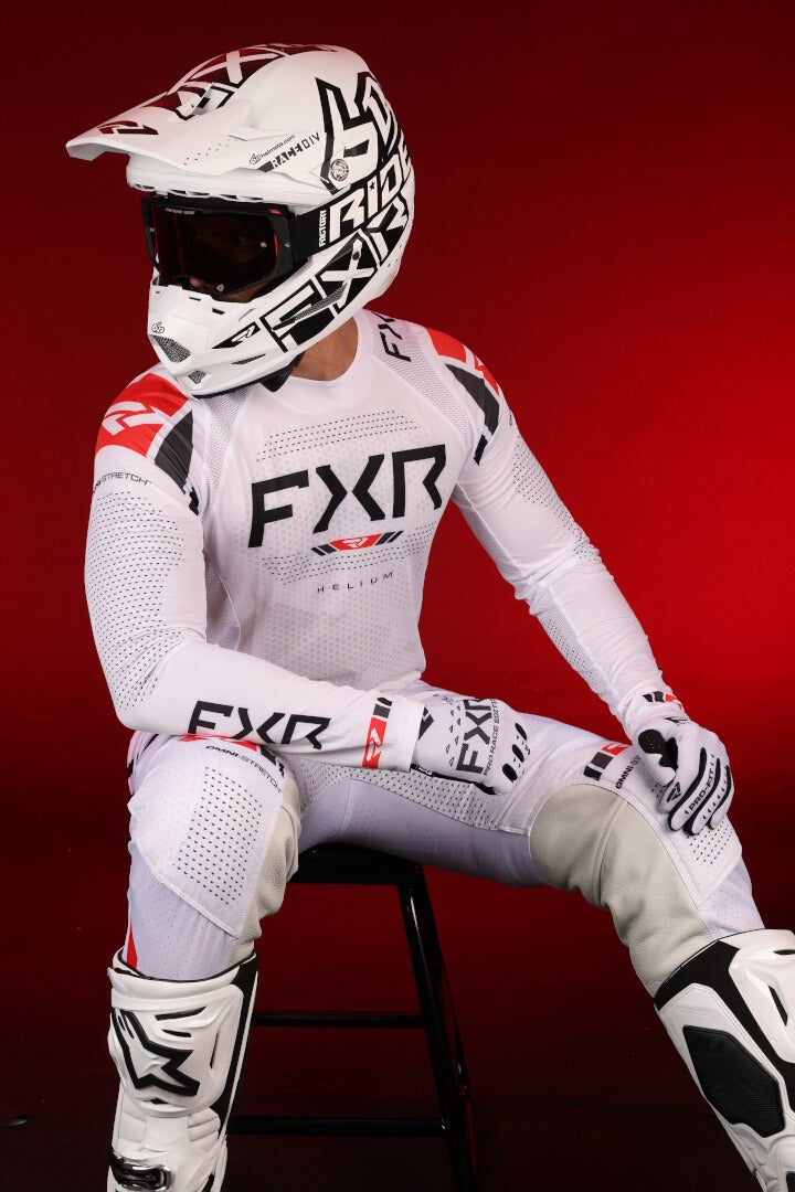 FXR Helium 2025 Motorcross Jersey wit/zwart/rood S Figuur 3