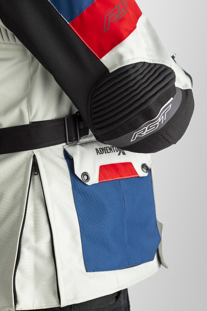 RST Adventure-X Airbag Motorcycle Textile Jacket white/blue/red 5XL Figure 3