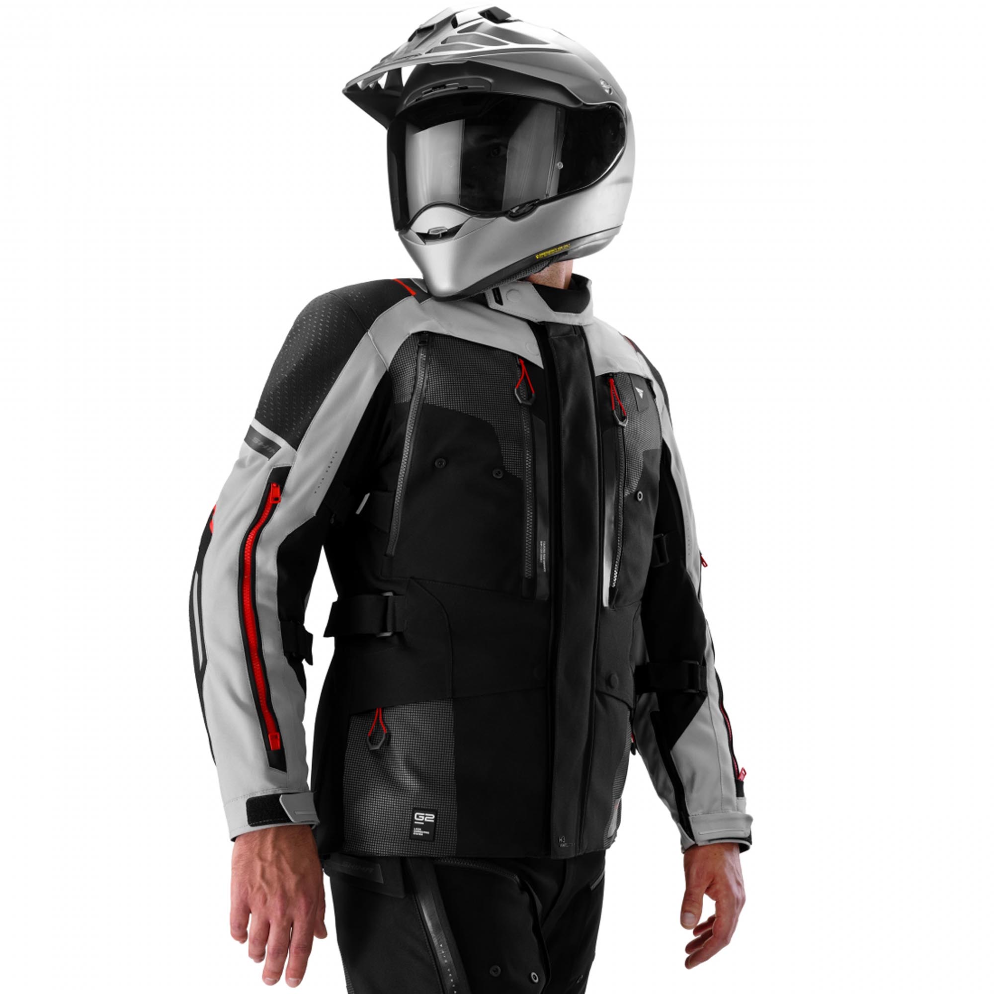 SHIMA Hero 3.0 Motorcycle Textile Jacket grey/red XL Figure 6