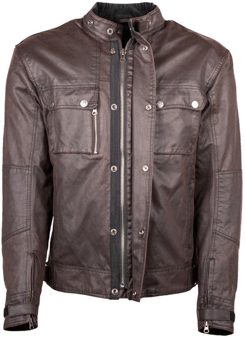 GMS Austin Evo Motorcycle Waxed Jacket brown 3XL Figure 2