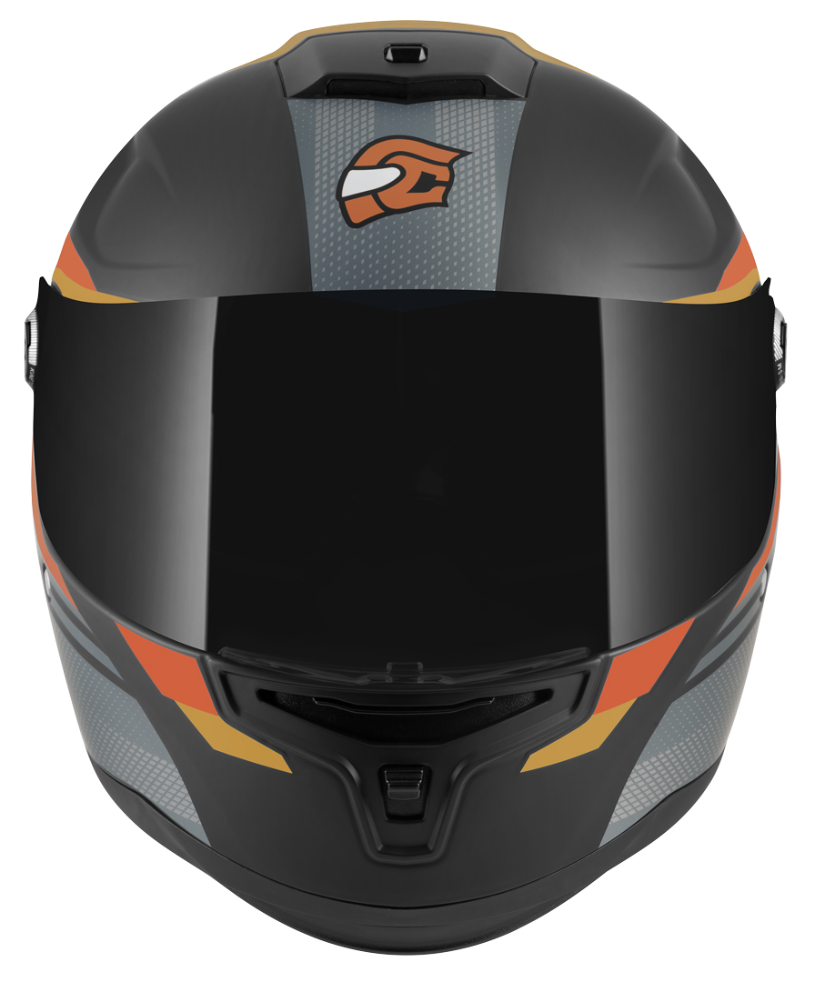 FC-Moto FF114B Zeron Hjälm Svart matt/orange M Figur 3