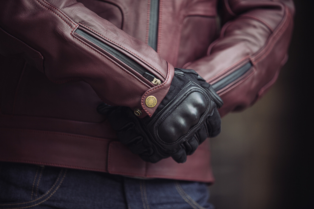 Merlin Gable Giacca di pelle da moto rosso scuro M Figura 8