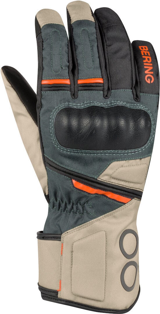 Bering Siberia vandtætte damer motorcykelhandsker Beige/grå XL Figur 1