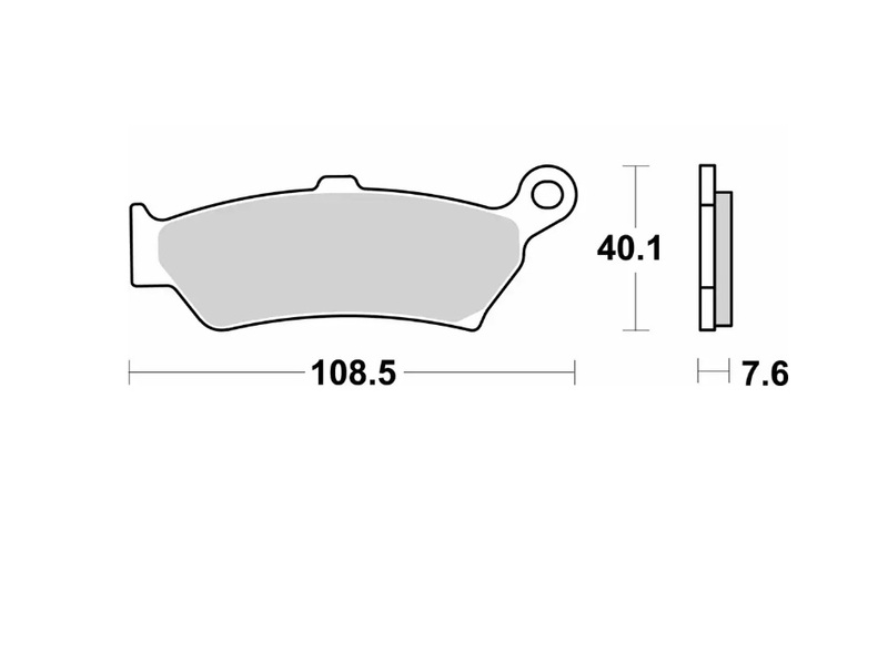 Brembo S.p.A. Street Sintered Metal bromsbelägg - 07BB4380 Figur 1