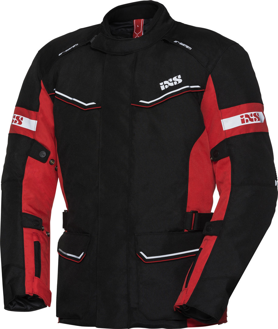 IXS Tour Evans-ST Damer motorcykel textil jacka svart/röd Damernas 3XL Figur 1