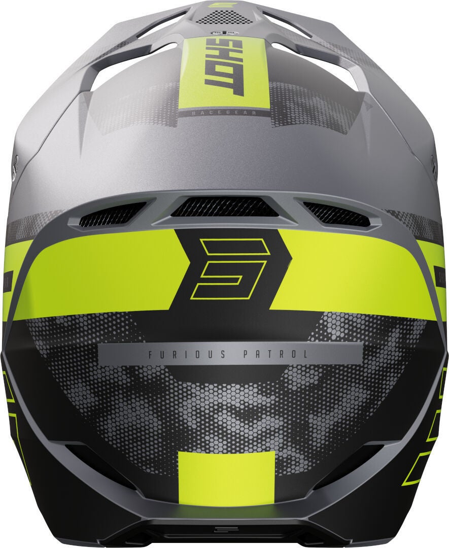 Shot Furious Patrol Motorcross Helm grijs/neon geel XL (61/62) Figuur 2
