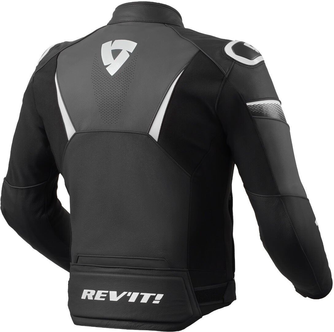 Revit Argon 2 perforerad motorcykel läderjacka svart/vitt 50 Figur 2