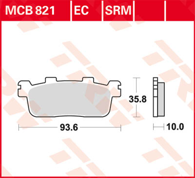 TRW Lucas Bremsbelag MCB821 Figur 1