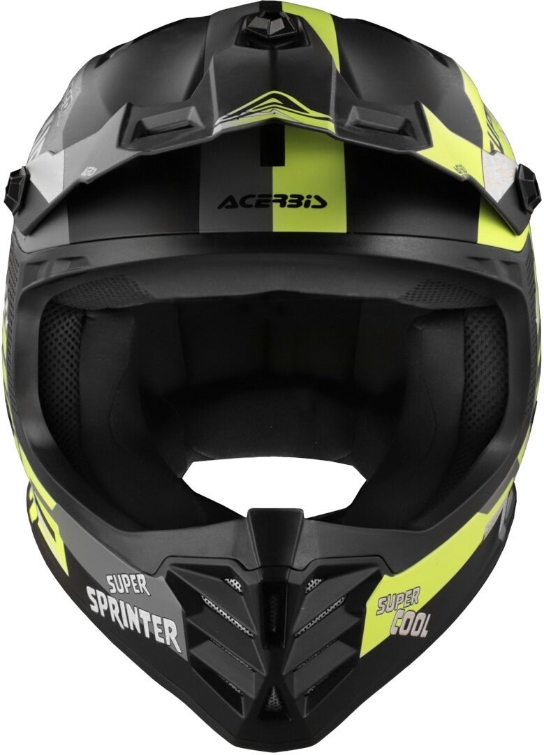 Acerbis Profile Ungdom motocross hjelm sort mat/gul Y/L (51/52) Figur 10
