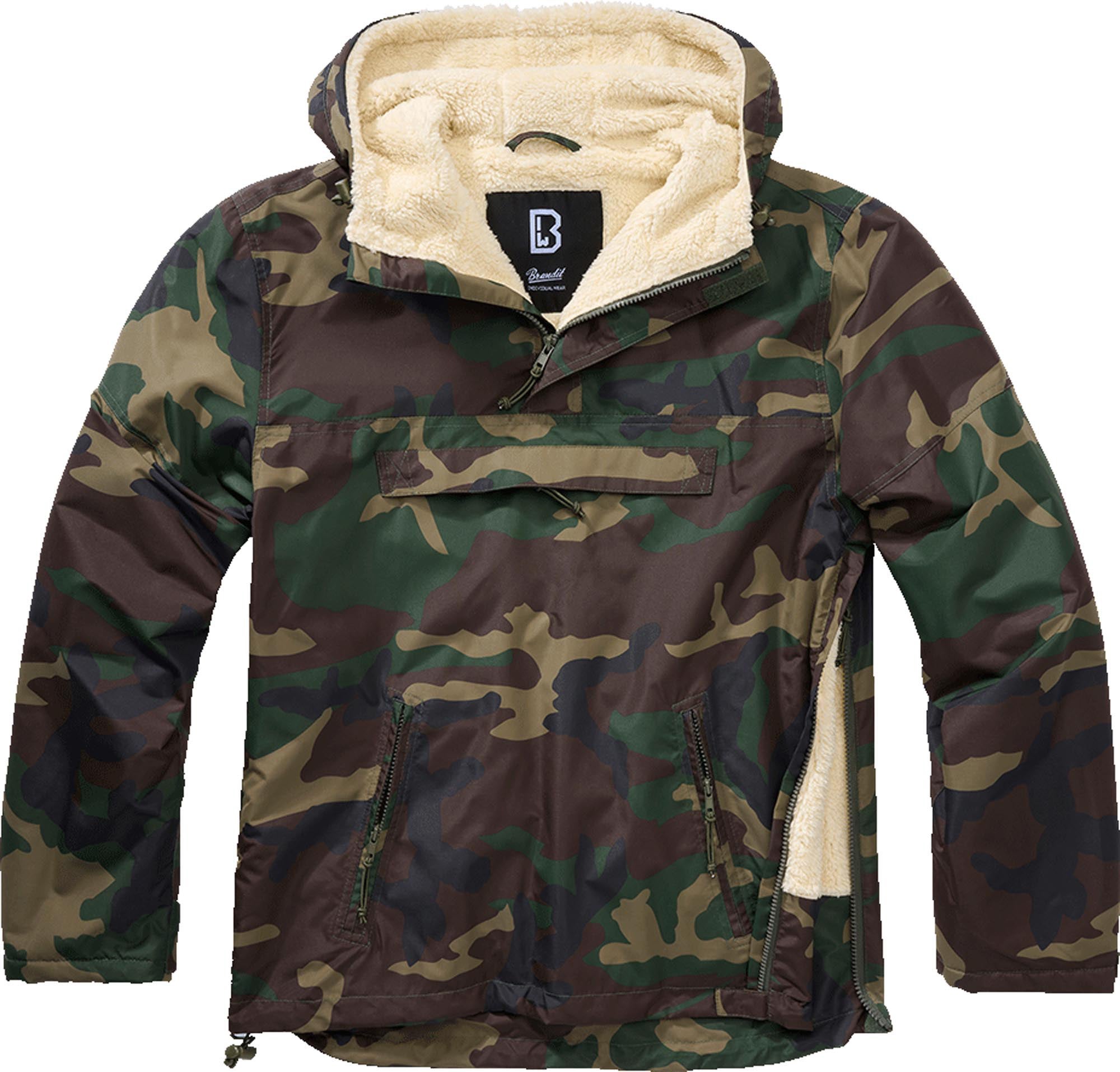 Brandit Windbreaker Sherpa Jacke woodland S Abbildung 1