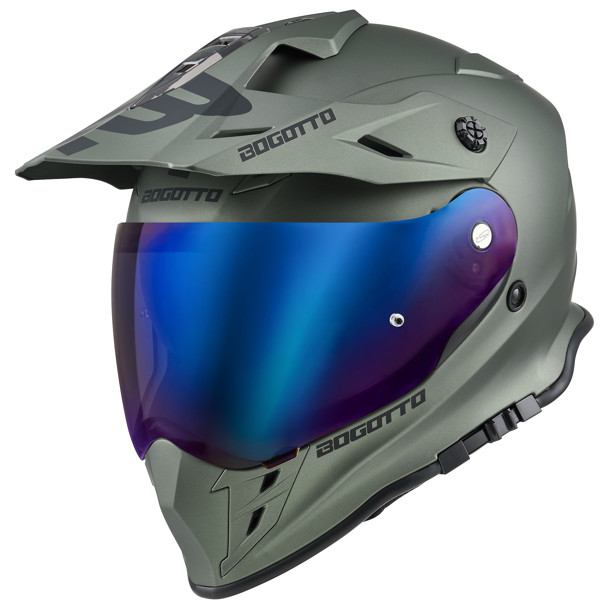 Bogotto H331 Enduro Helmet green matt S (55/56) Figure 9