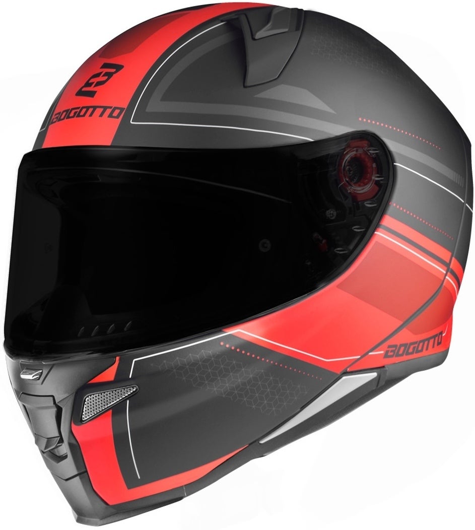 Bogotto FF110 Cinder Helm schwarz matt/rot S Abbildung 1