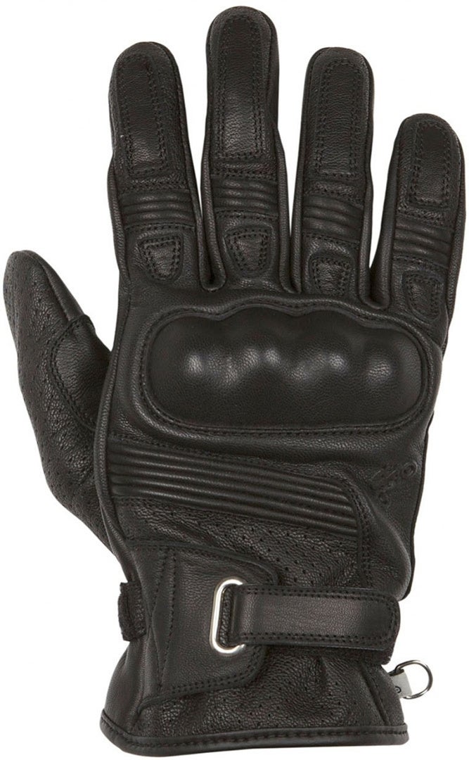 Helstons Strada perforierte Motorradhandschuhe schwarz 12 Abbildung 1