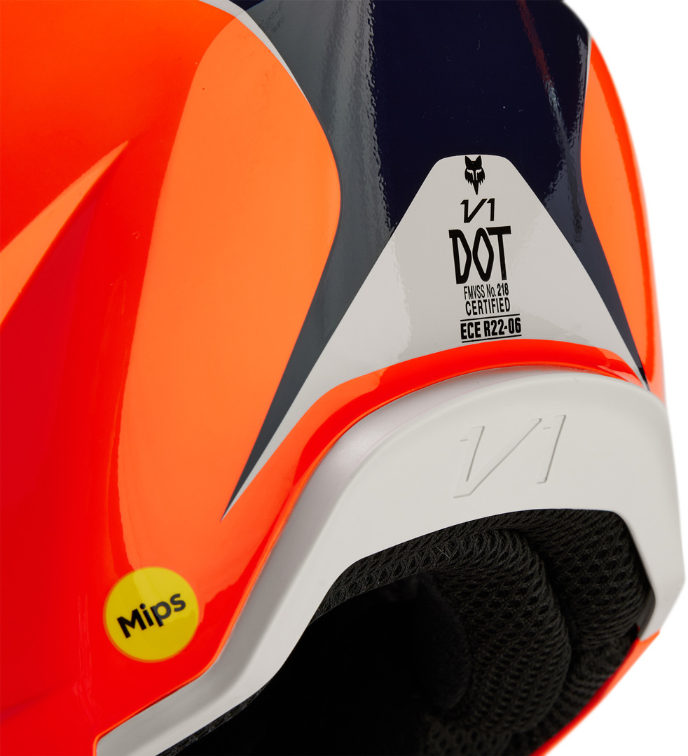 FOX V1 Nitro MIPS Motocross Helmet black/white/orange S (55/56) Figure 2