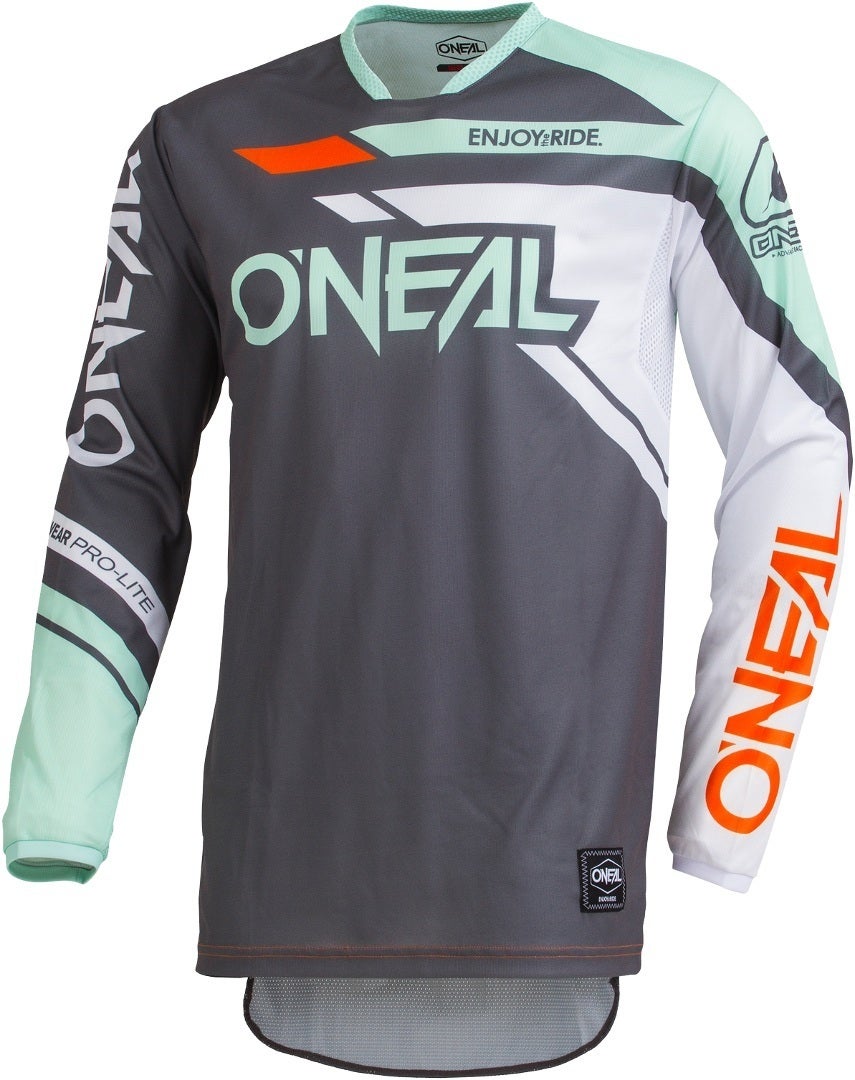 Oneal Hardwear Rizer Motocross Jersey grå/grøn L Figur 1