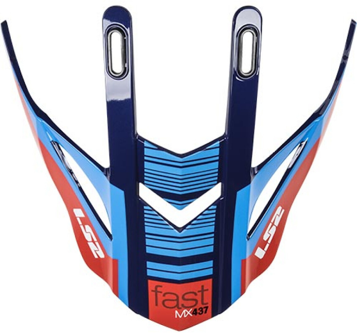 LS2 MX437 Fast Evo Hjälm Topp Blå/röd Figur 1