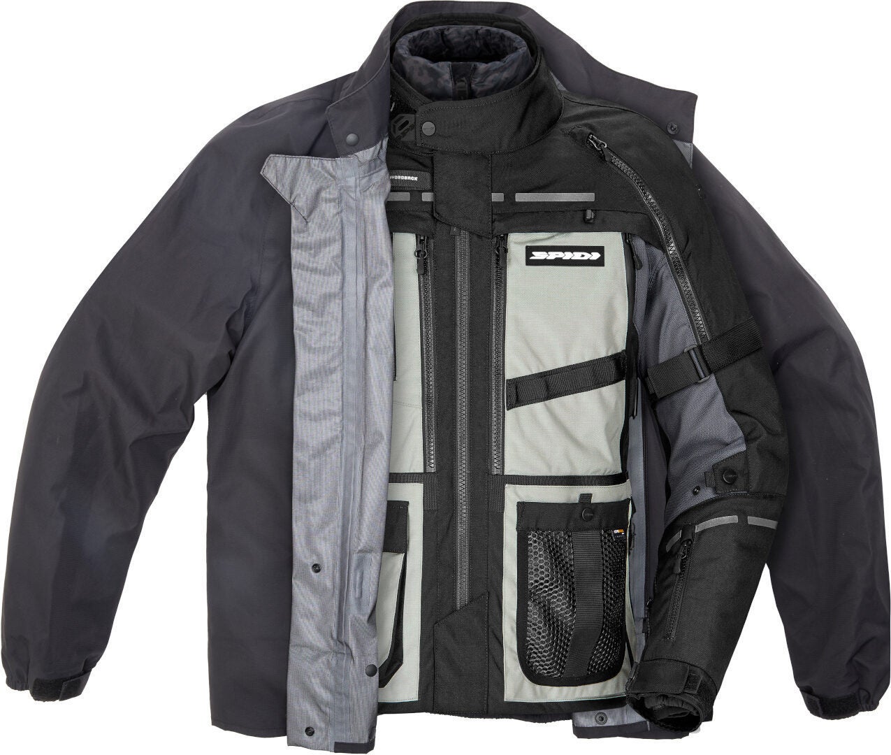 Spidi Hard Track 3 H2Out wasserdichte Motorrad Textil Jacke eis 3XL Abbildung 7