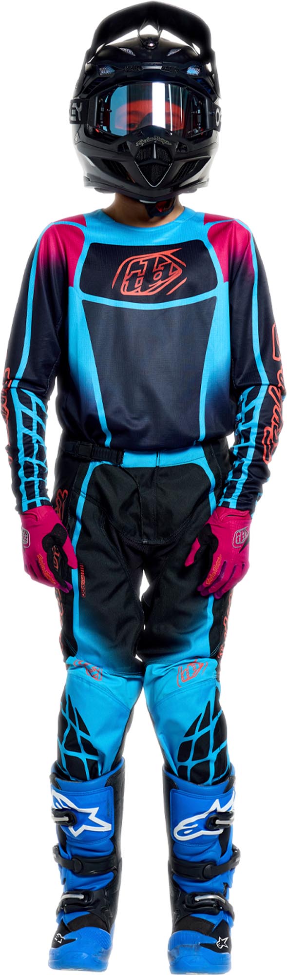 Troy Lee Designs GP Pro Framework Jugend Motocross Hose schwarz/blau 24 Abbildung 2