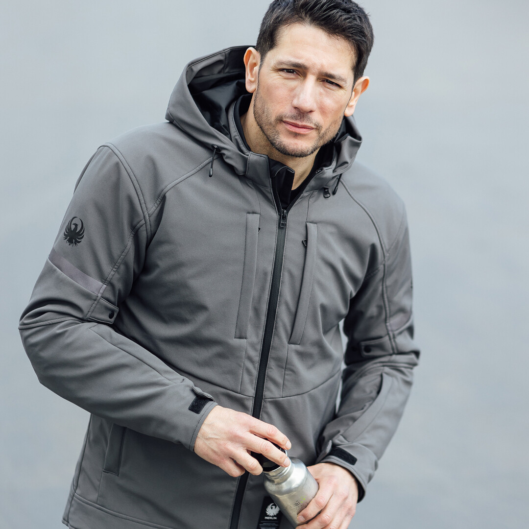 Merlin Flare D3O waterproof Motorcycle Textile Jacket light grey L Figure 3