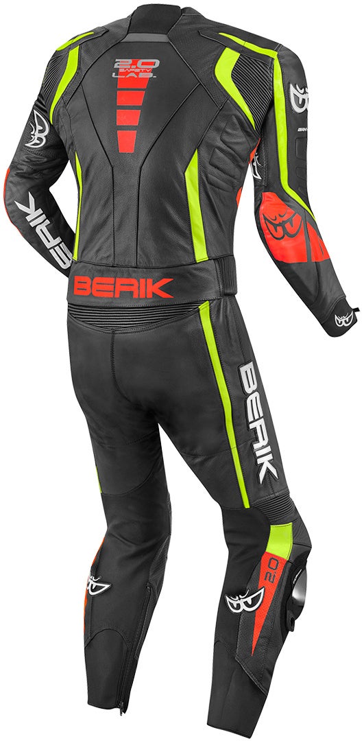 Berik Zakura Two Piece Motorcycle Leather Suit black/red/yellow 60 Figure 2