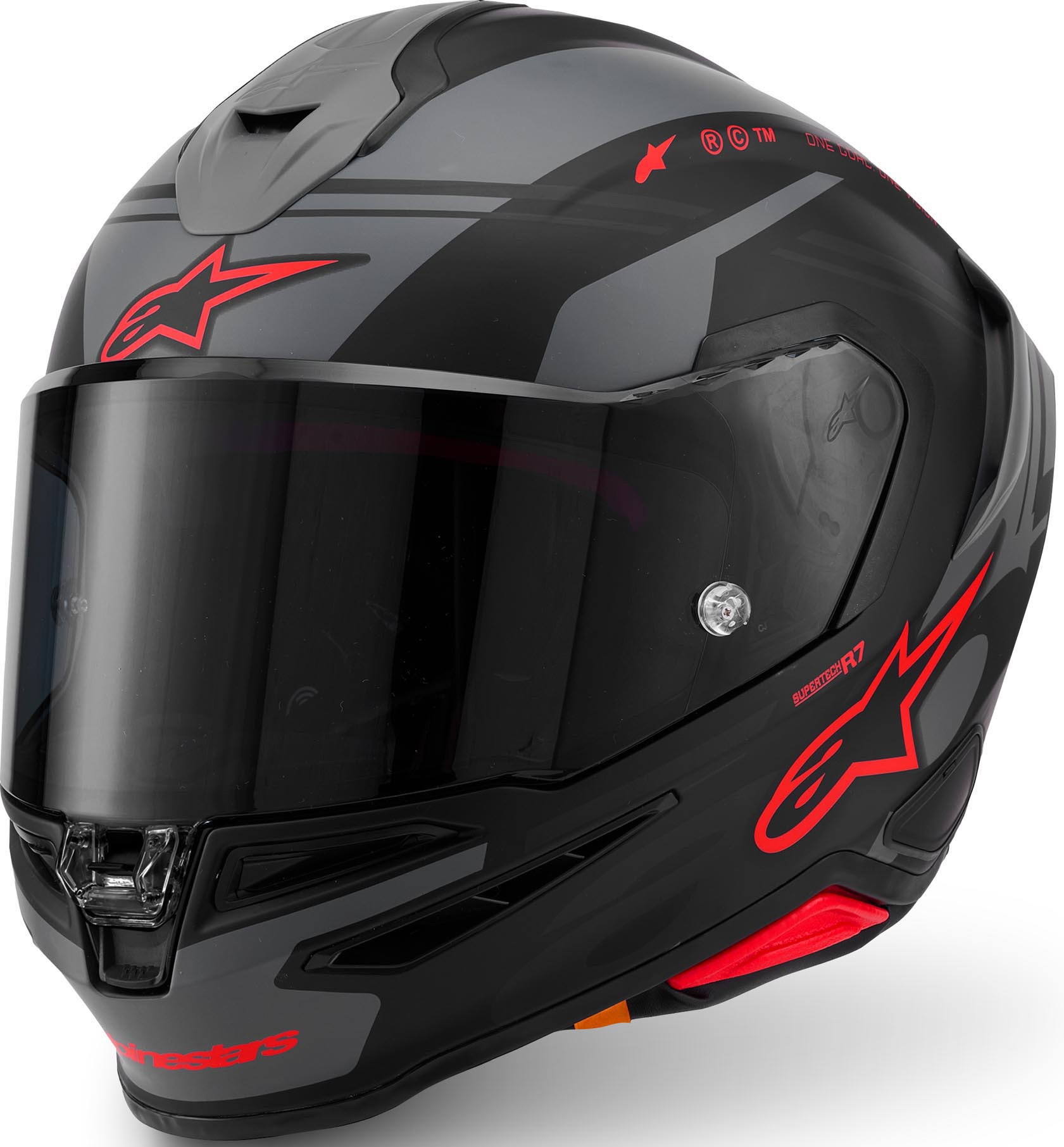 Alpinestars S-R7 A-Core Helm schwarz/grau/rot 2XL Abbildung 1