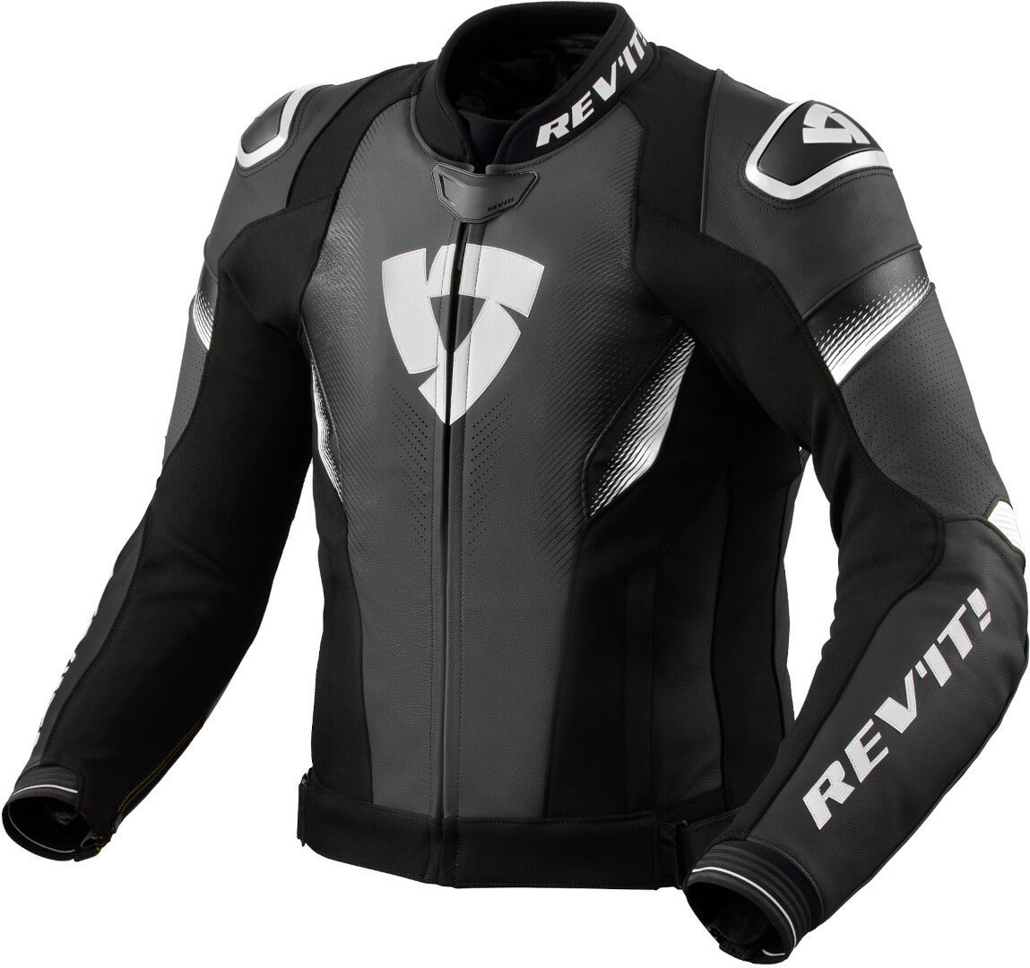 Revit Control perforated Motorcycle Leather Jacket black/white 56 Figure 1