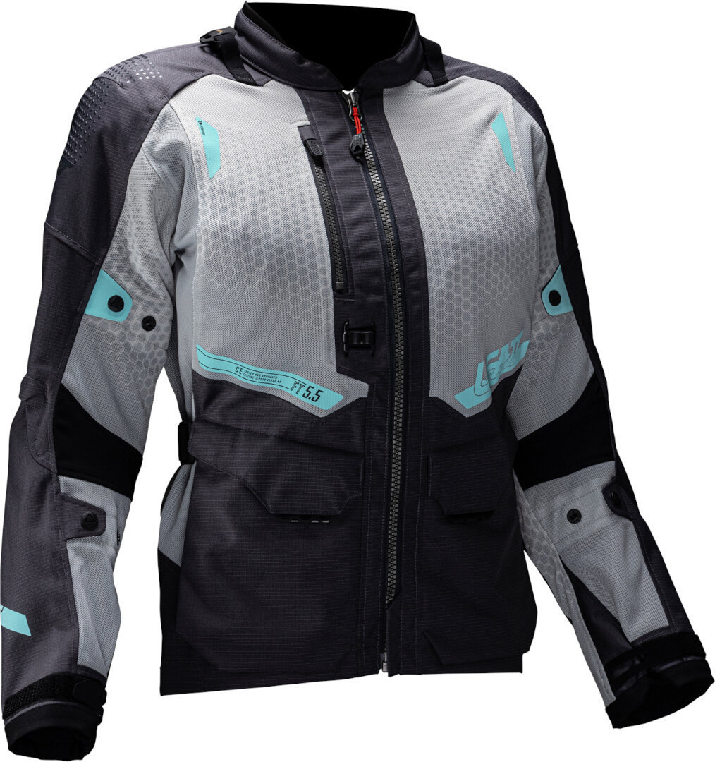 Leatt ADV Flowtour 5.5 Damer Motorcykel Textil Jacka mörkgrå/ljusgrå S Figur 1
