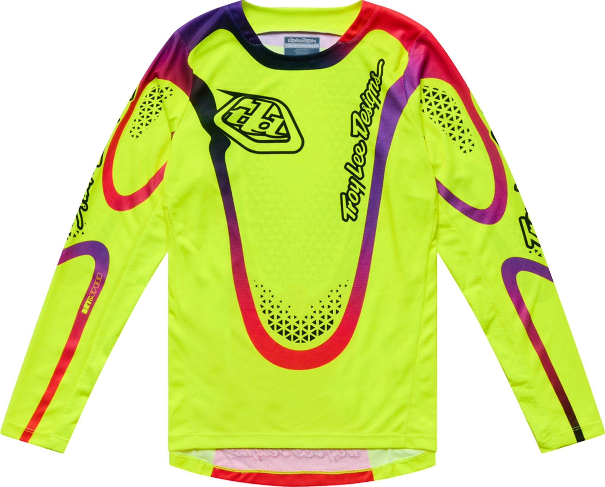 Troy Lee Designs GP Pro Aura Youth Motocross Jersey neon yellow M Figure 1