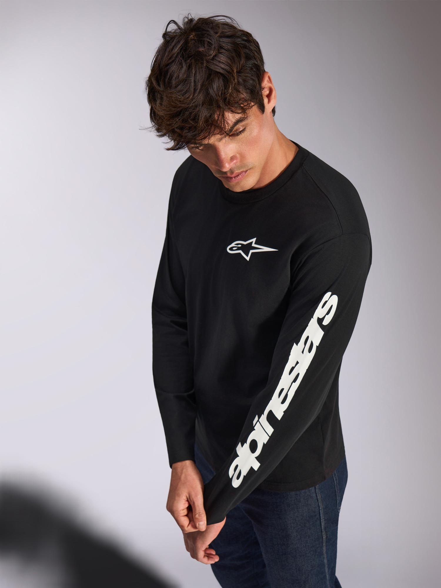 Alpinestars Trackside CSF Langærmet skjorte Sort/hvid M Figur 5