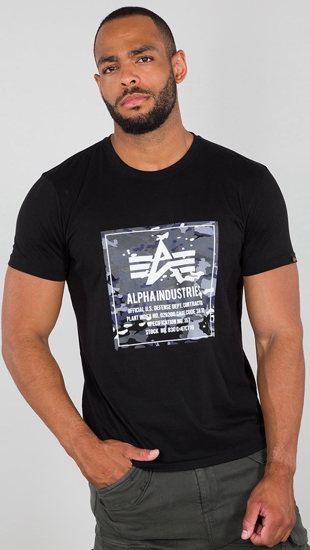 Alpha Industries Camo Block T-Shirt schwarz XL Abbildung 1