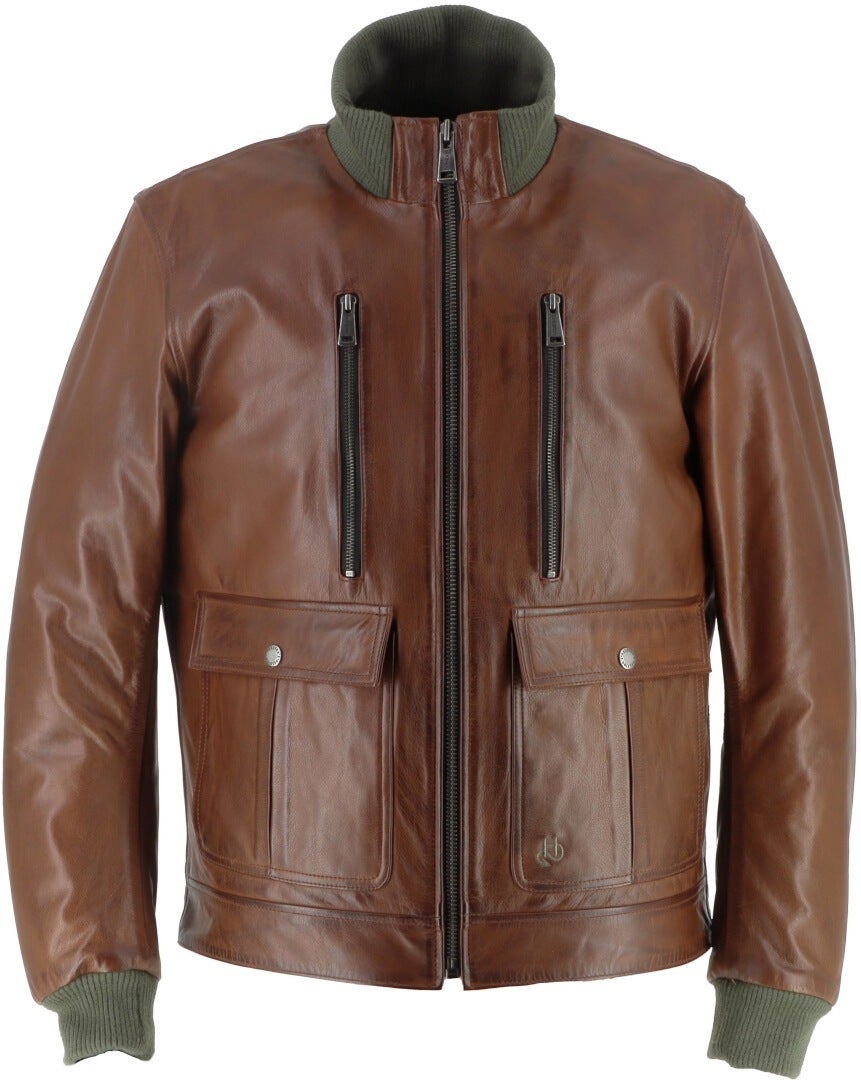 Helstons Downtown Motorrad Lederjacke braun XXL Abbildung 1
