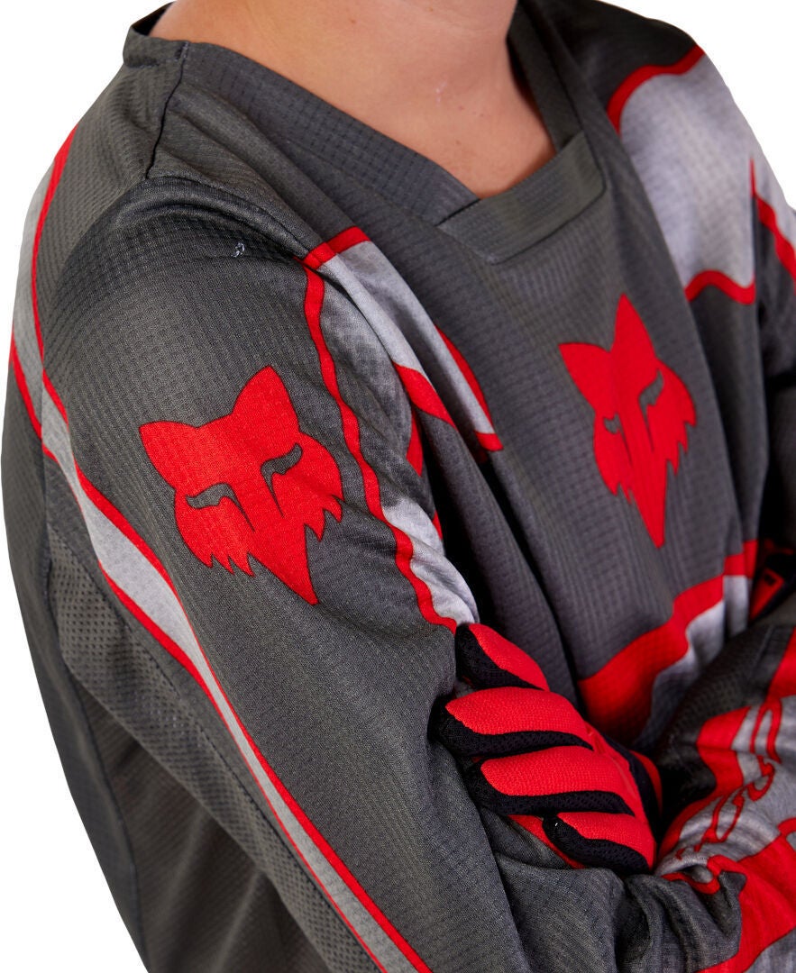 FOX 180 Atlas Jugend Motocross Jersey grau/rot YM Abbildung 4