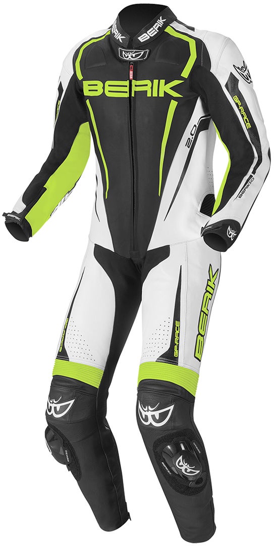 Berik Race-X One Piece Leather Suit black/white/yellow 58 Figure 1