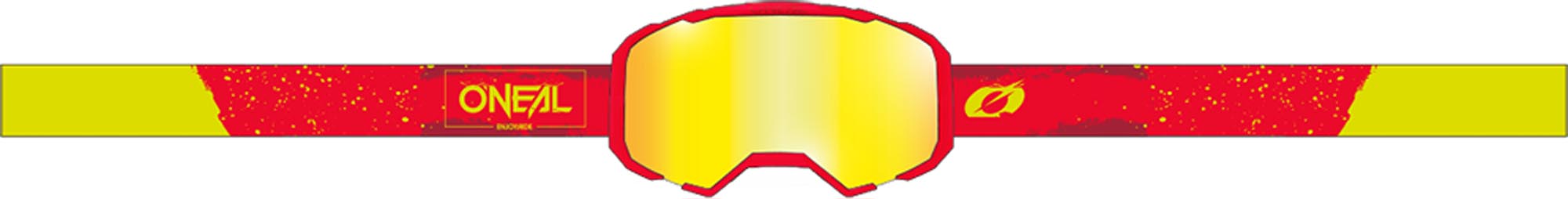 Oneal B-22 Paint Óculos de Motocross vermelho/amarelo Figura 4
