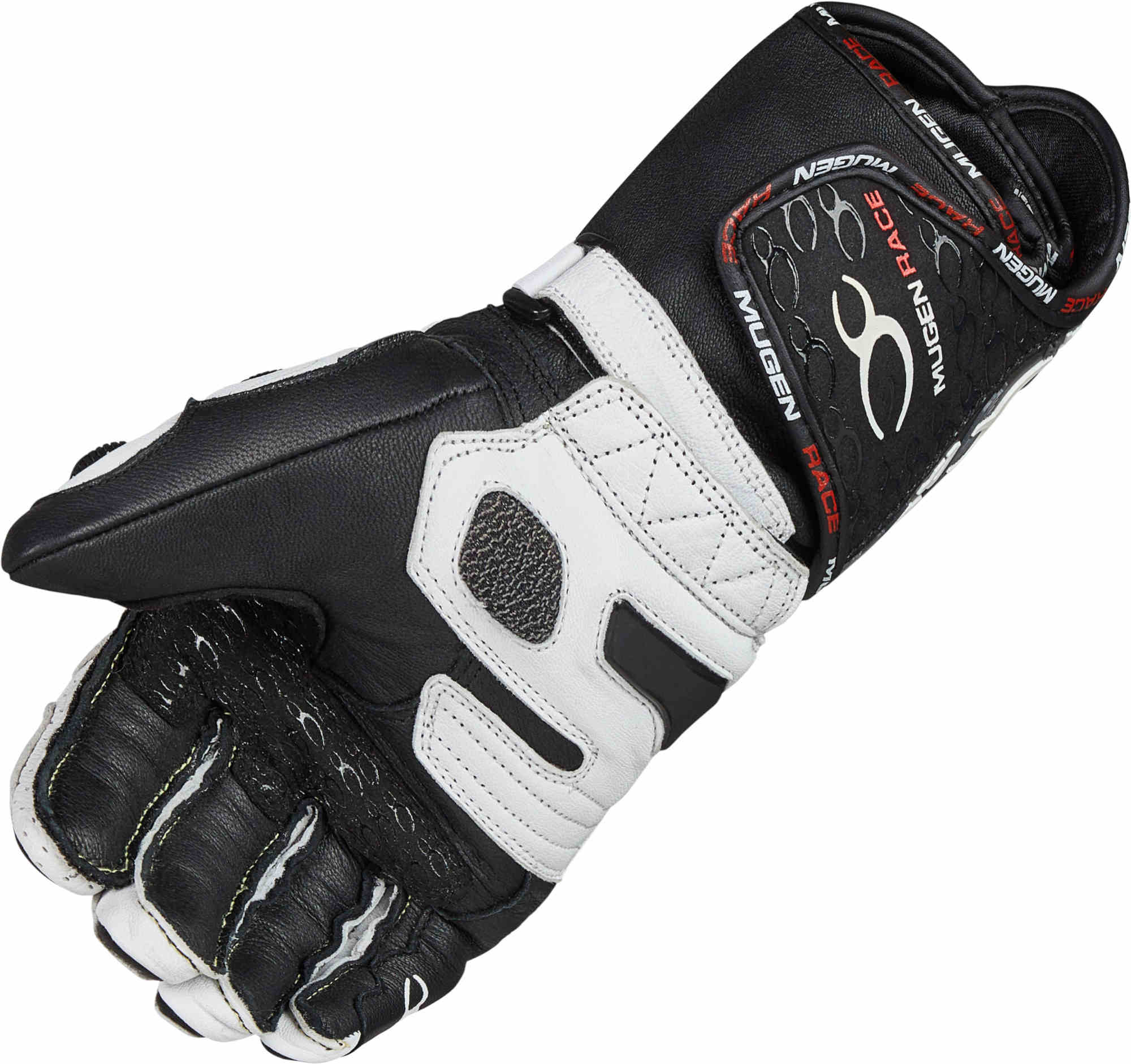 MUGENRACE Bornew Motorrad Handschuhe schwarz/weiß L Abbildung 3