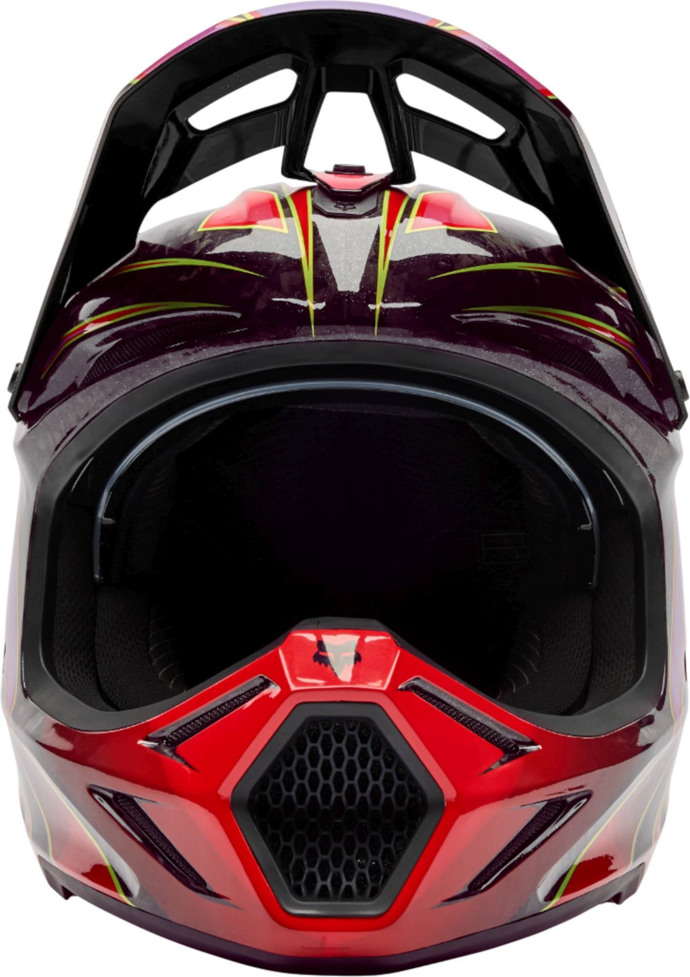 FOX V3 RS Canvas Motocross Helm schwarz/rot L (59/60) Abbildung 3