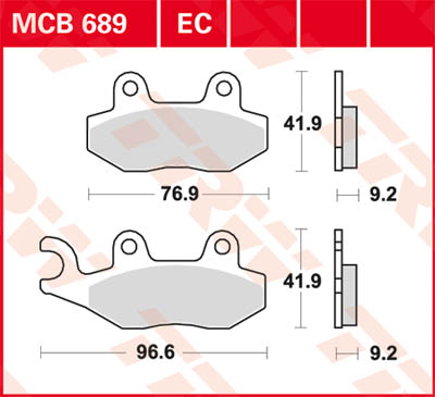 TRW Lucas Bremsbelag MCB689 Figur 1