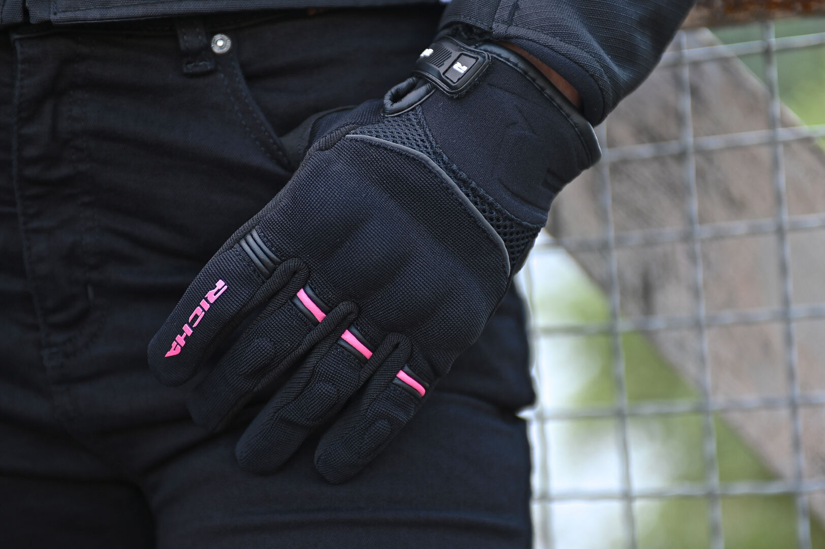 Richa Scope Damen Motorrad Handschuhe schwarz/pink S Abbildung 3