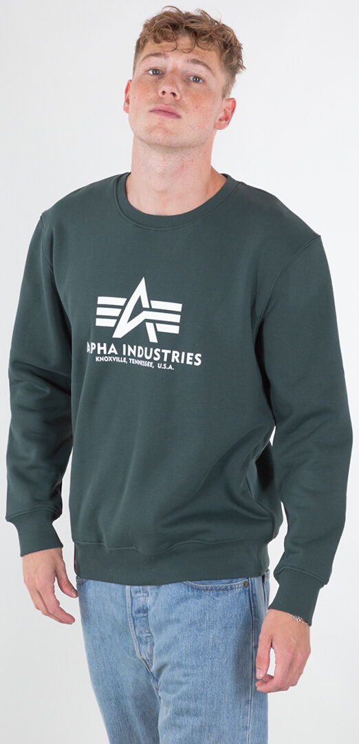 Alpha Industries Basic Sweatshirt groen/wit XXL Figuur 4