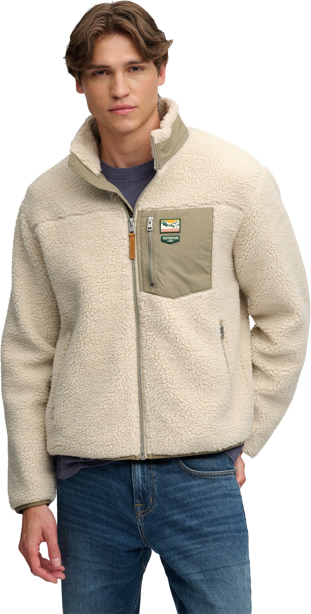 Superdry & Co Mountain Flis jakna bež S Slika 8
