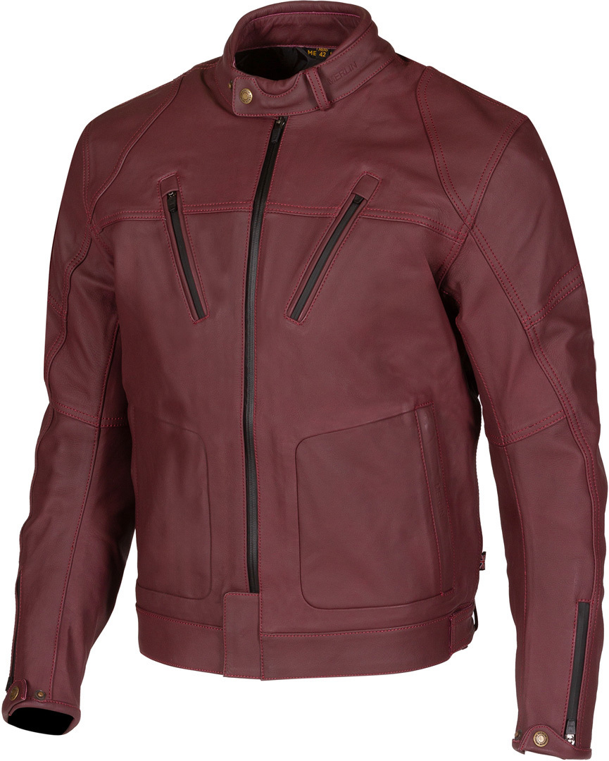 Merlin Gable II waterproof Motorcycle Leather Jacket dark red 44 Figure 1
