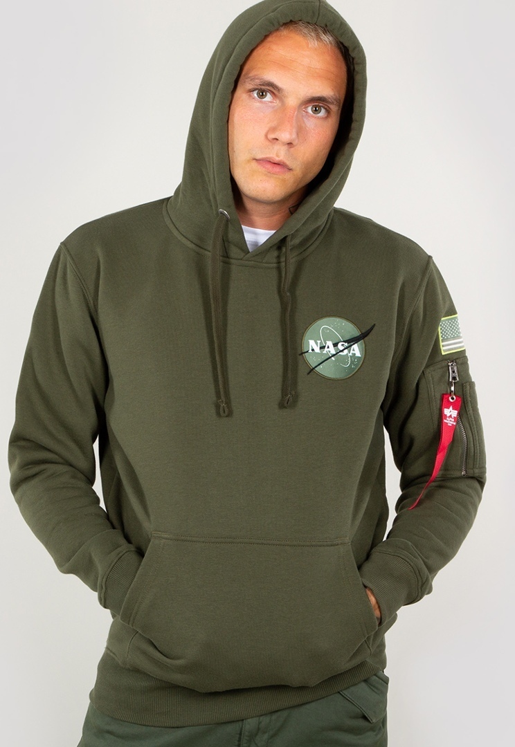 Alpha Industries Space Shuttle Hoodie olive L Figure 1