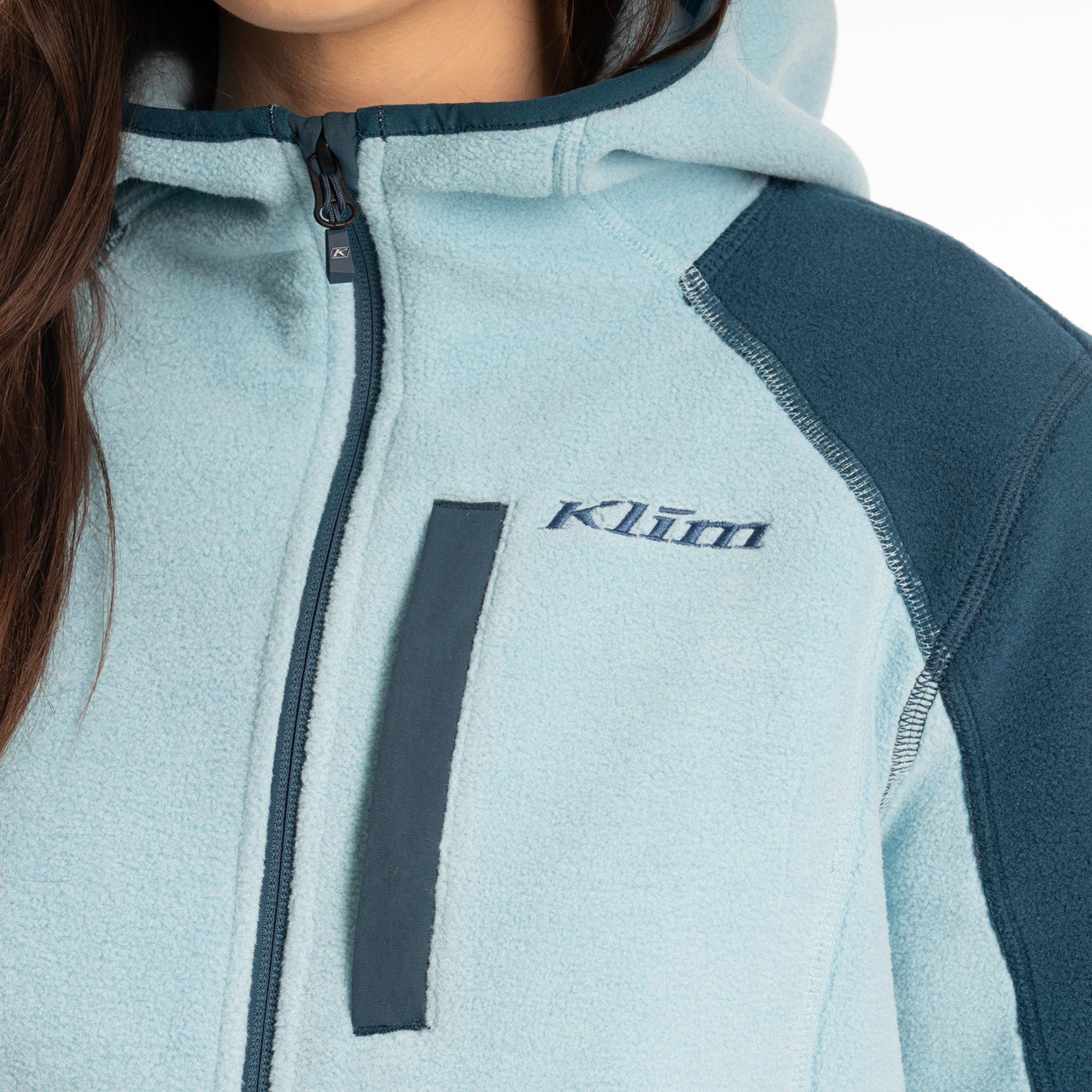 Klim Darby Canyon レディースフリースジップフーディー 青 XS 図4